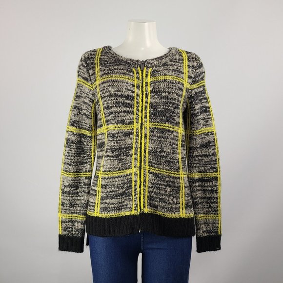 Dex Black & Yellow Knit Jacket Size S